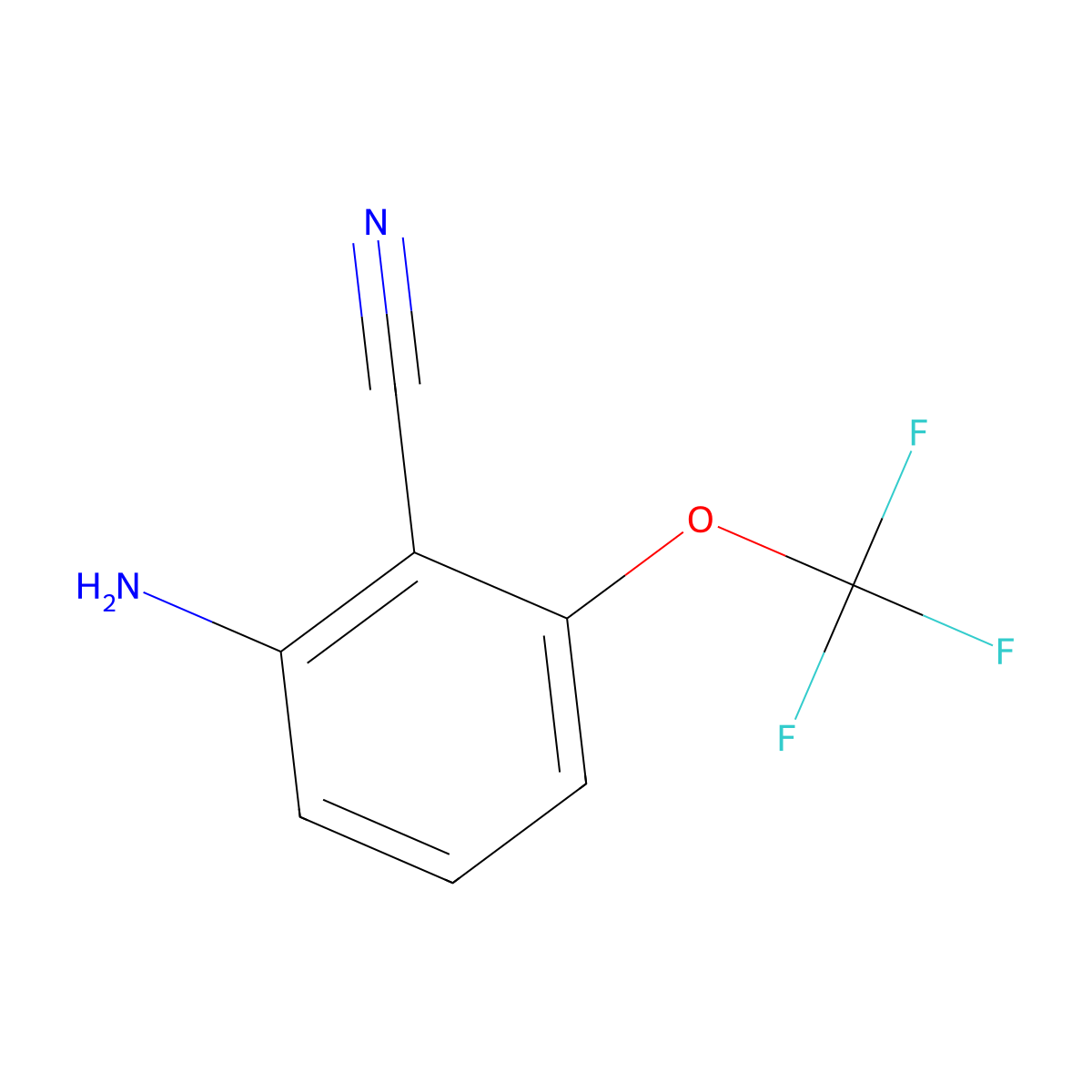 2-Amino-6-(trifluoromethoxy)benzonitrile molecular structure, CAS 1261861-80-6