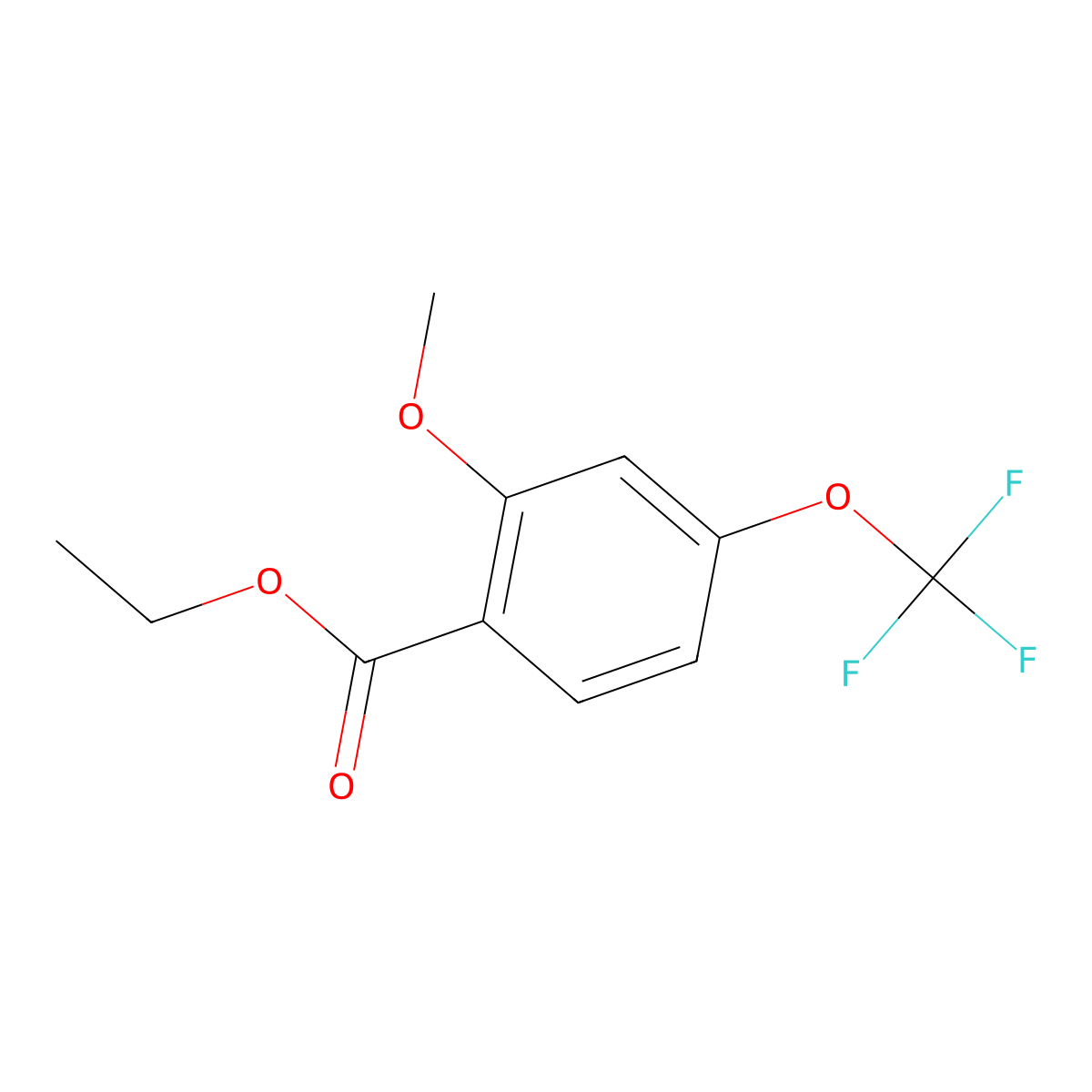 Ethyl 2-methoxy-4-(trifluoromethoxy)benzoate molecular structure, CAS 1261862-69-4