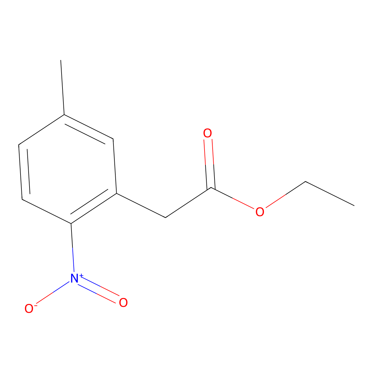 Ethyl 2-(5-methyl-2-nitrophenyl)acetate molecular structure, CAS 1261862-78-5