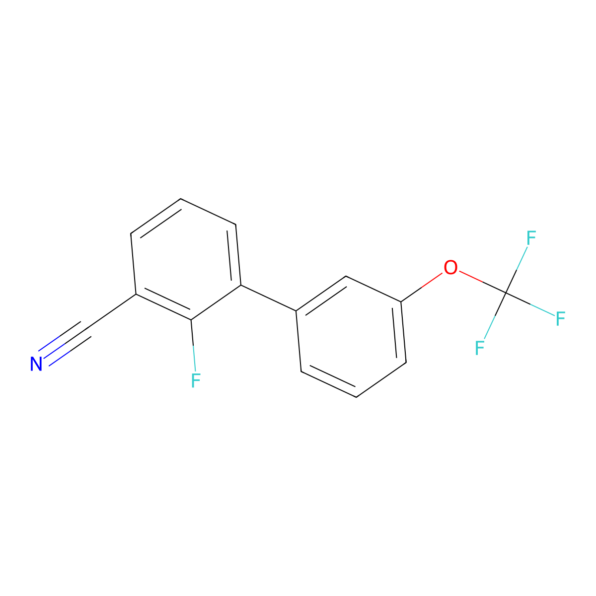 2-Fluoro-3'-(trifluoromethoxy)[1,1'-biphenyl]-3-carbonitrile molecular structure, CAS 1261864-78-1