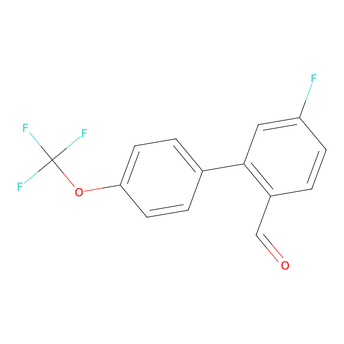 5-Fluoro-4'-(trifluoromethoxy)-[1,1'-biphenyl]-2-carbaldehyde molecular structure, CAS 1261864-88-3