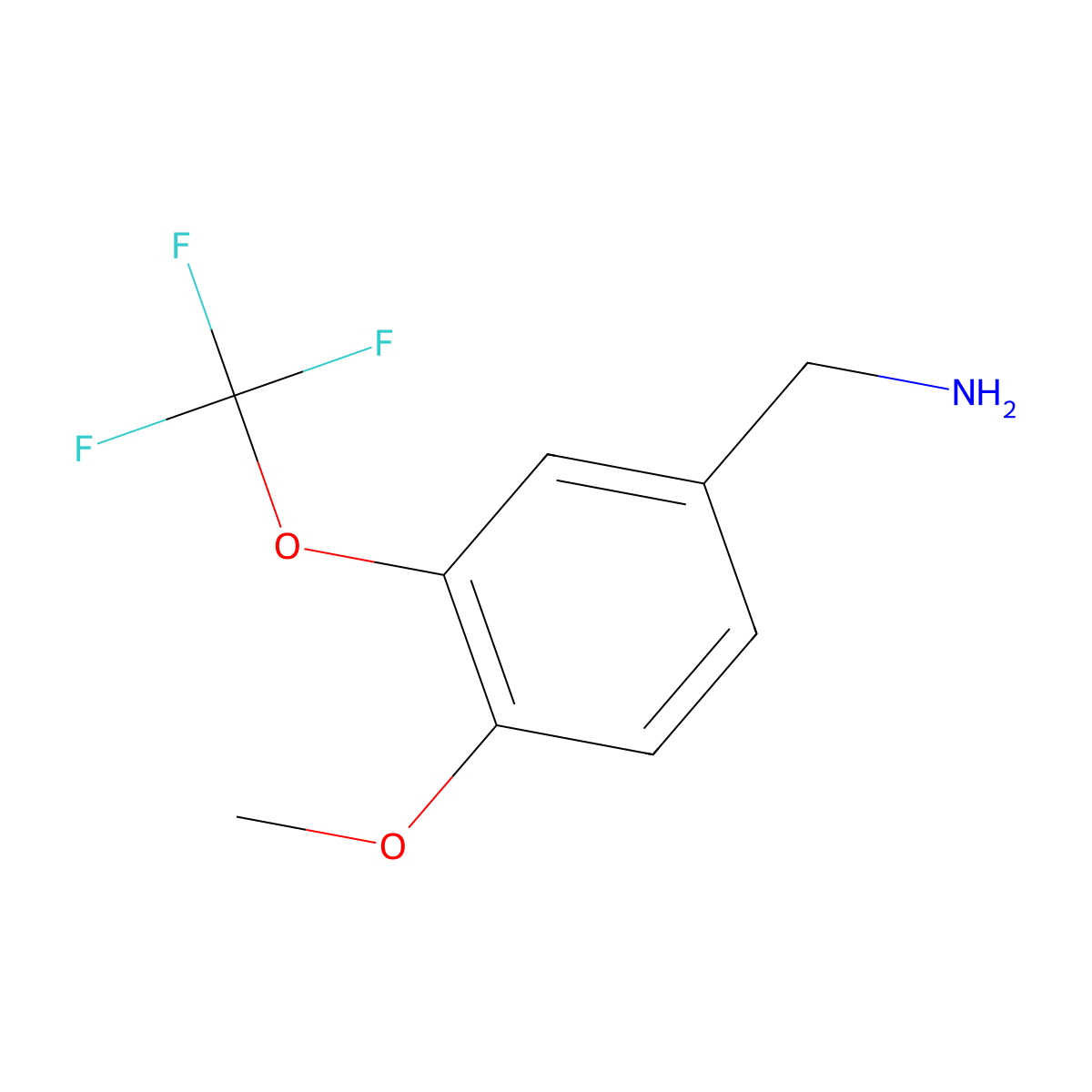 4-Methoxy-3-(trifluoromethoxy)benzylamine molecular structure, CAS 1261865-55-7