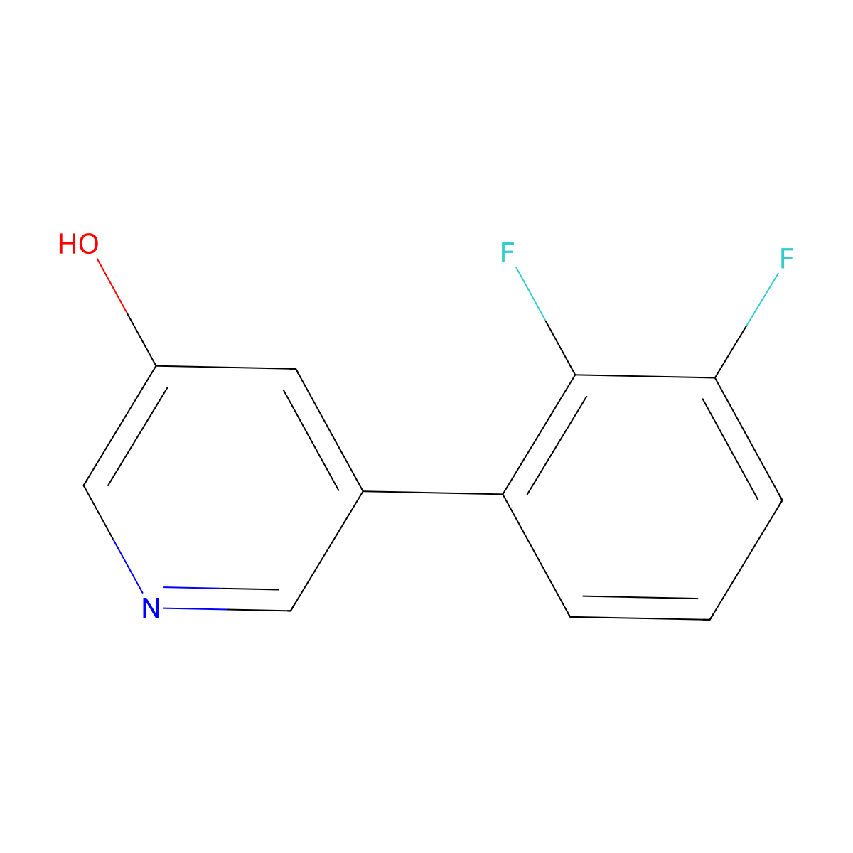 5-(2,3-Difluorophenyl)pyridin-3-ol molecular structure, CAS 1261866-16-3