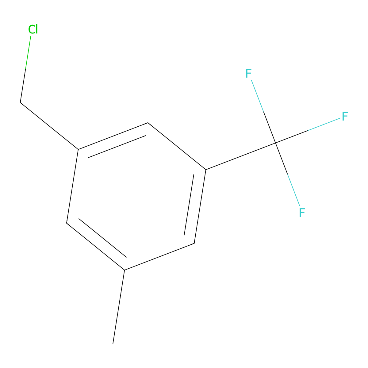 1-(Chloromethyl)-3-methyl-5-(trifluoromethyl)benzene molecular structure, CAS 1261866-24-3