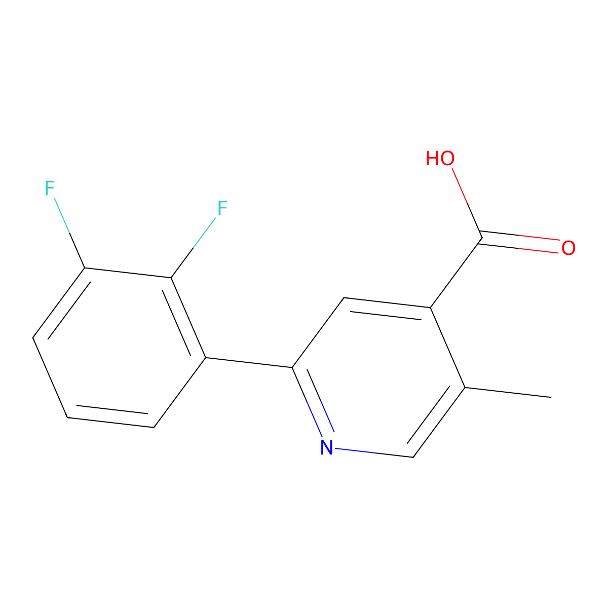 2-(2,3-Difluorophenyl)-5-methylisonicotinic acid molecular structure, CAS 1261866-68-5