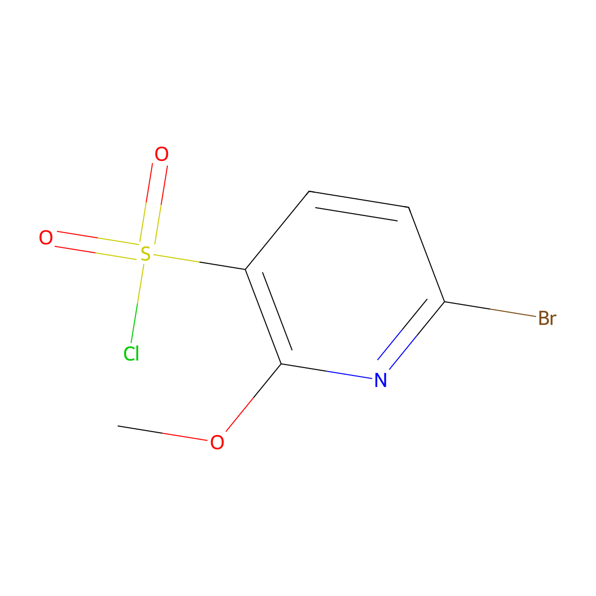 6-Bromo-2-methoxypyridine-3-sulfonyl chloride molecular structure, CAS 1261866-85-6