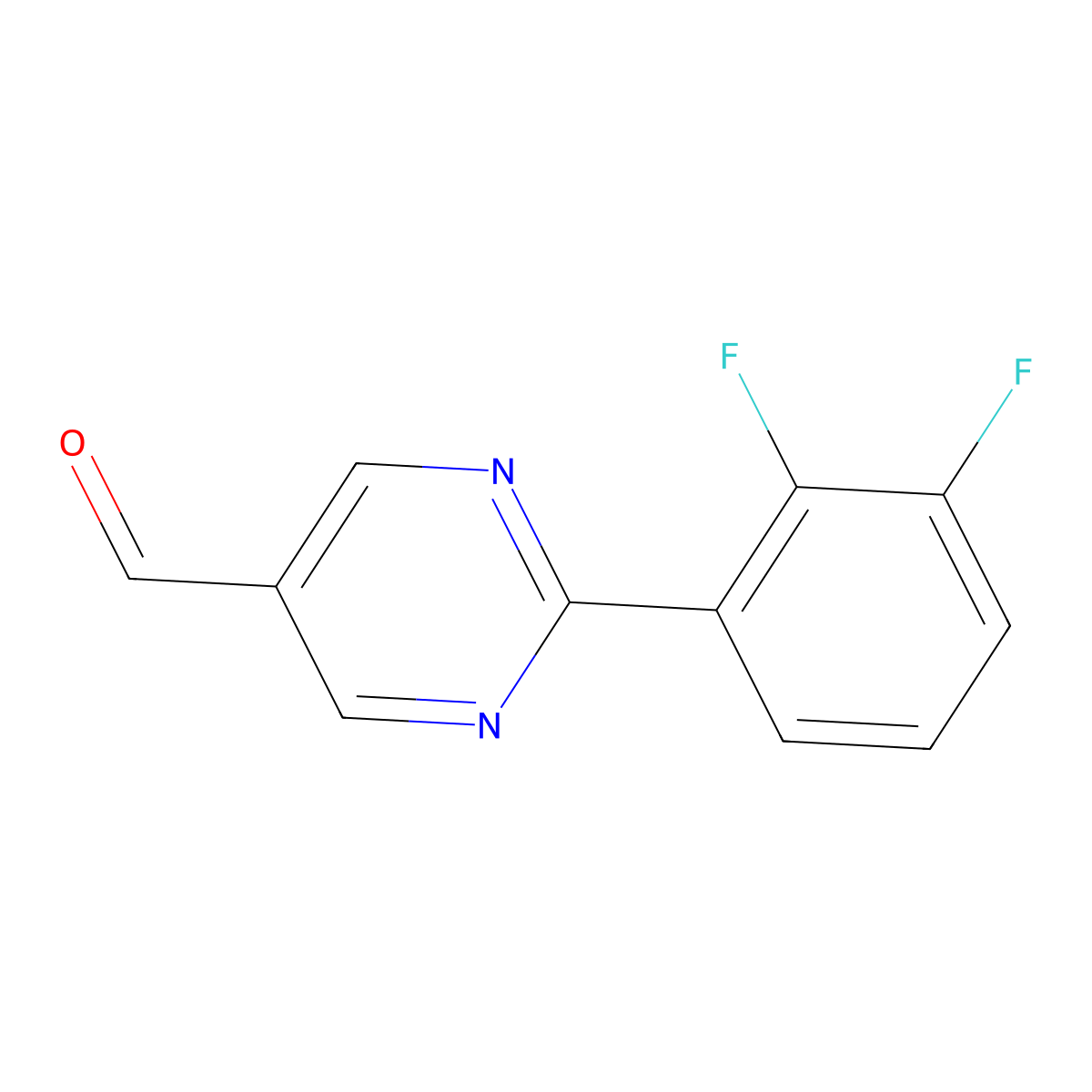 2-(2,3-Difluorophenyl)pyrimidine-5-carboxaldehyde molecular structure, CAS 1261867-06-4