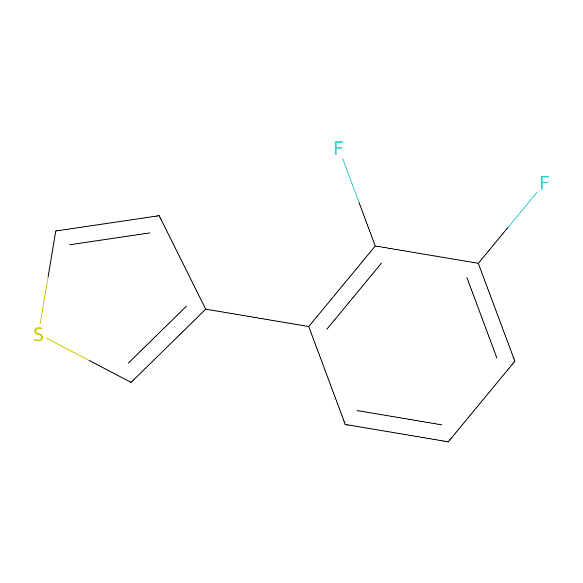 3-(2,3-Difluorophenyl)thiophene molecular structure, CAS 1261867-48-4