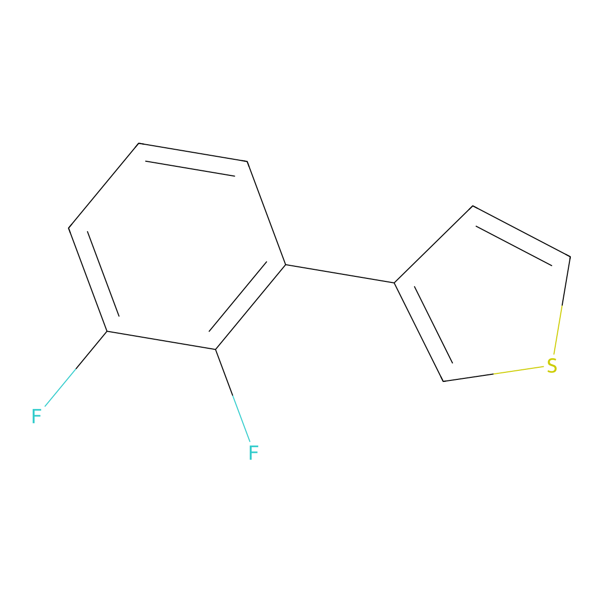 3-(2,3-Difluorophenyl)thiophene molecular structure, CAS 1261867-48-4