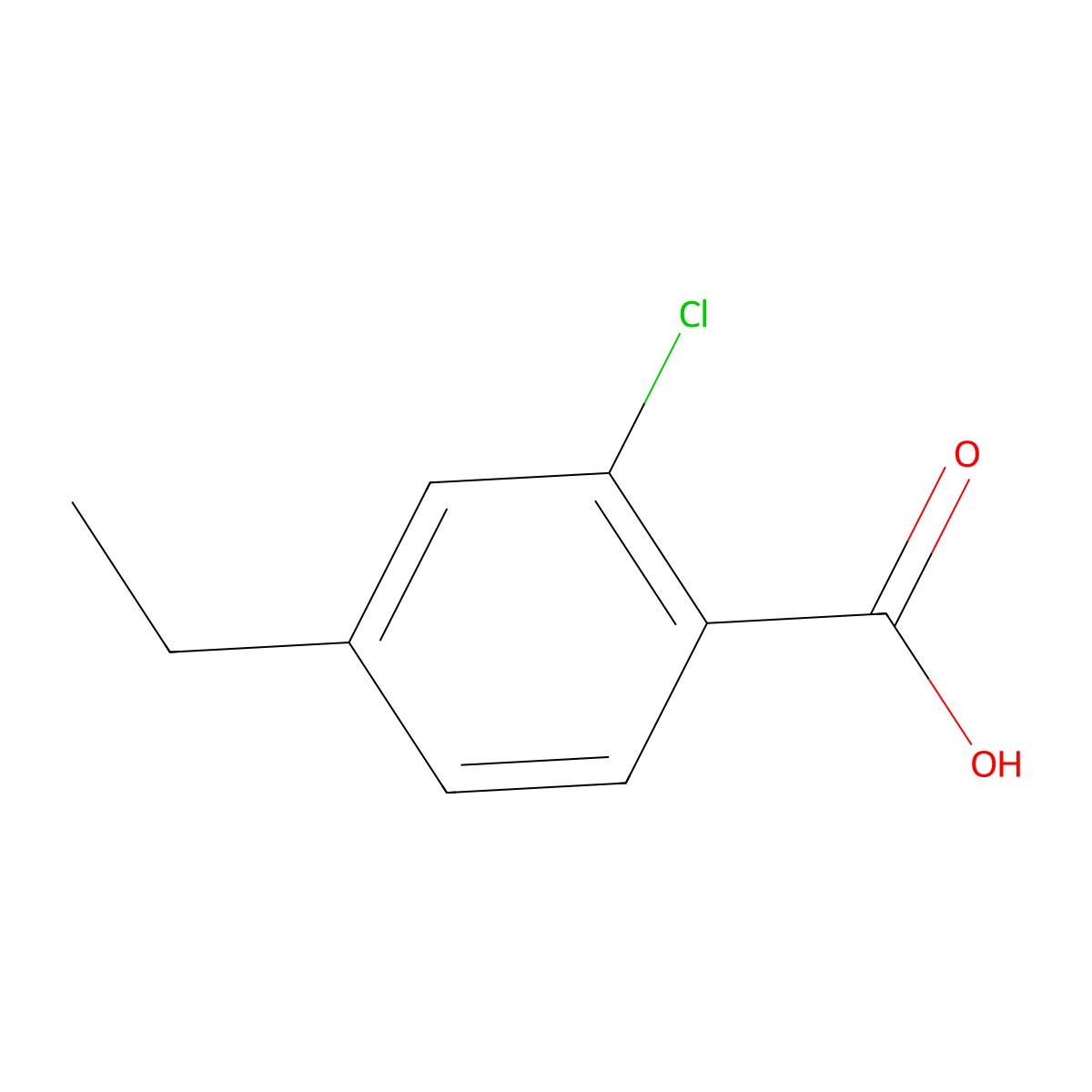 2-Chloro-4-ethylbenzoic acid molecular structure, CAS 1261868-02-3