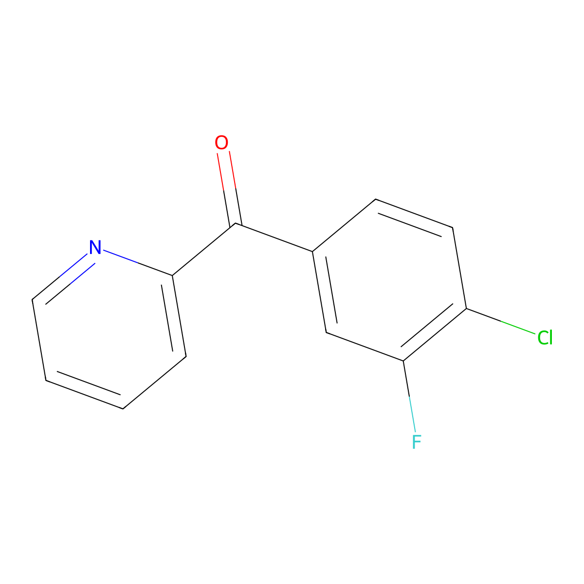 2-(4-Chloro-3-fluorobenzoyl)pyridine molecular structure, CAS 1261868-06-7
