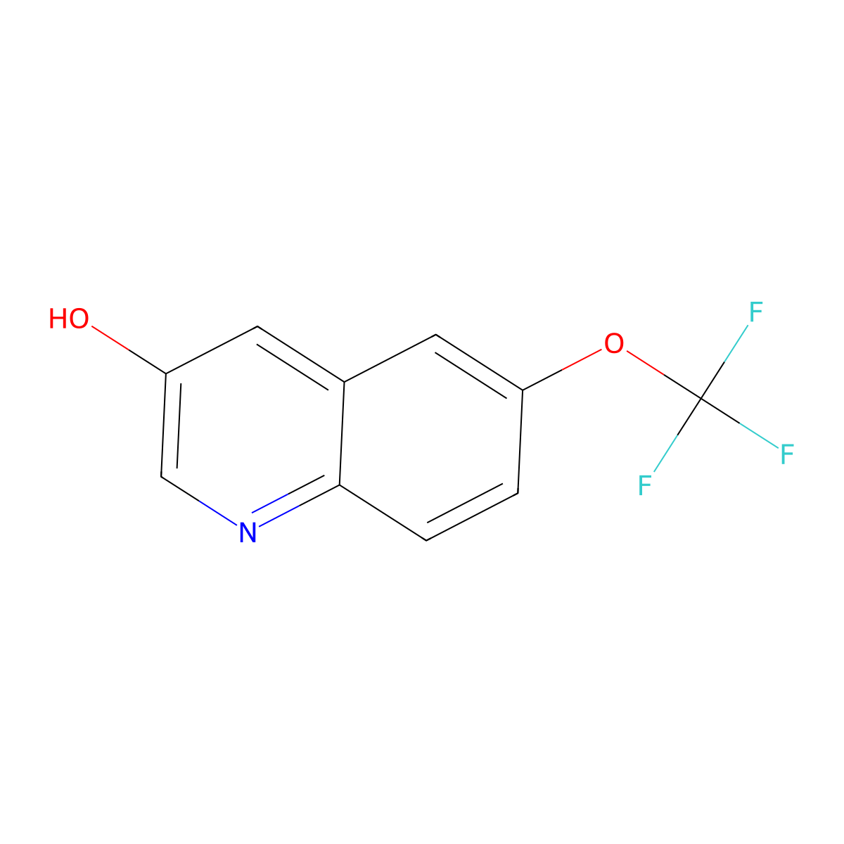 6-(Trifluoromethoxy)quinolin-3-ol molecular structure, CAS 1261868-42-1