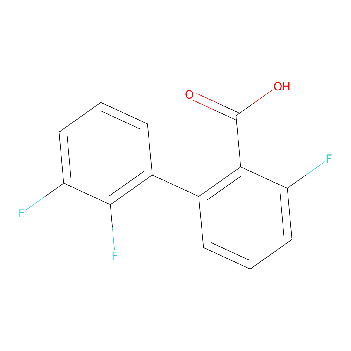 2-(2,3-Difluorophenyl)-6-fluorobenzoic acid molecular structure, CAS 1261868-56-7