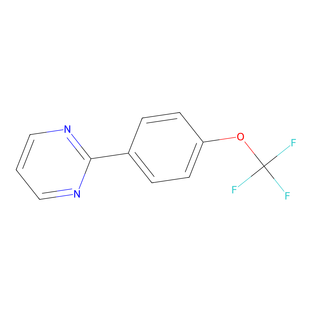 2-(4-(Trifluoromethoxy)phenyl)pyrimidine molecular structure, CAS 1261868-86-3