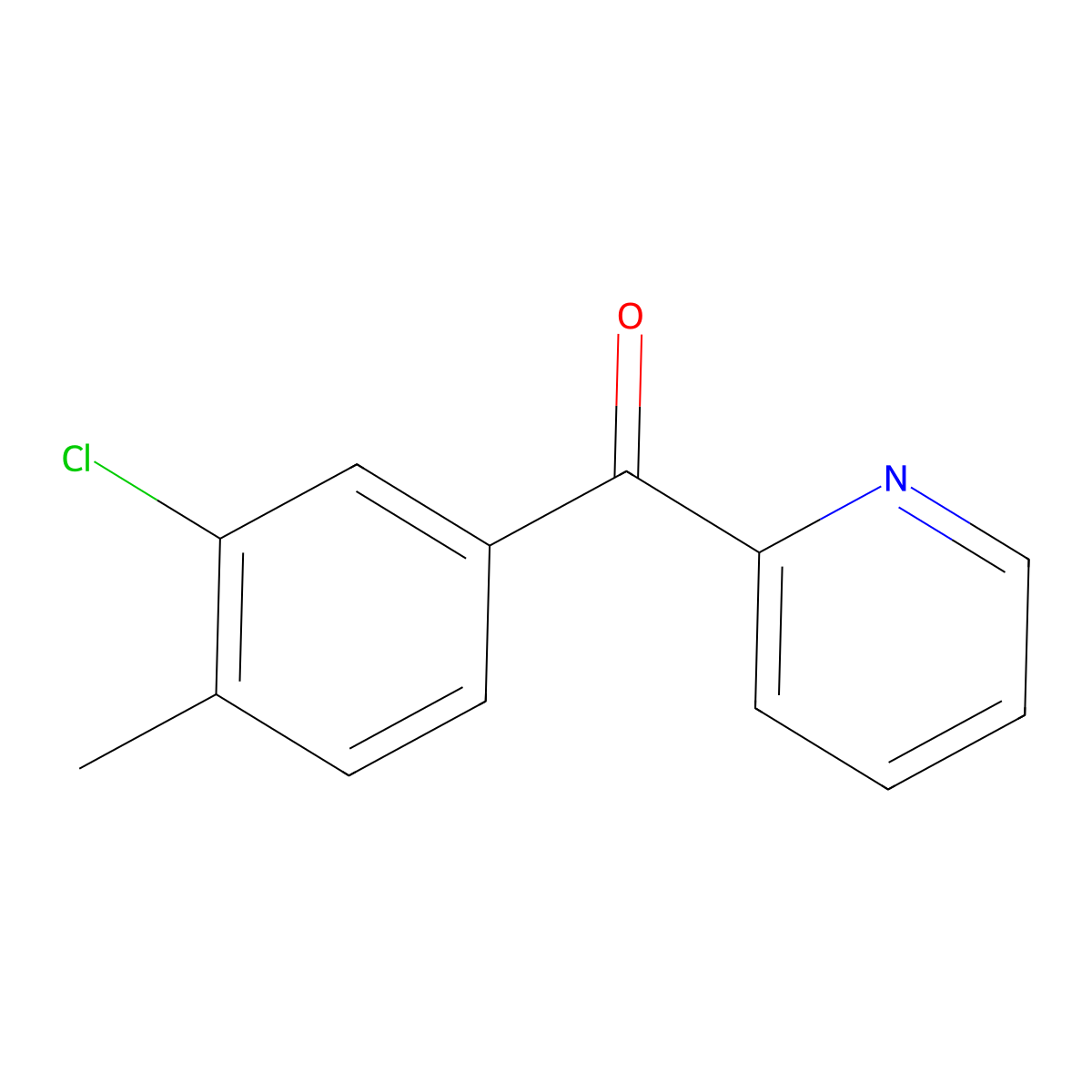 (3-Chloro-4-methylphenyl)-2-pyridinylmethanone molecular structure, CAS 1261869-05-9