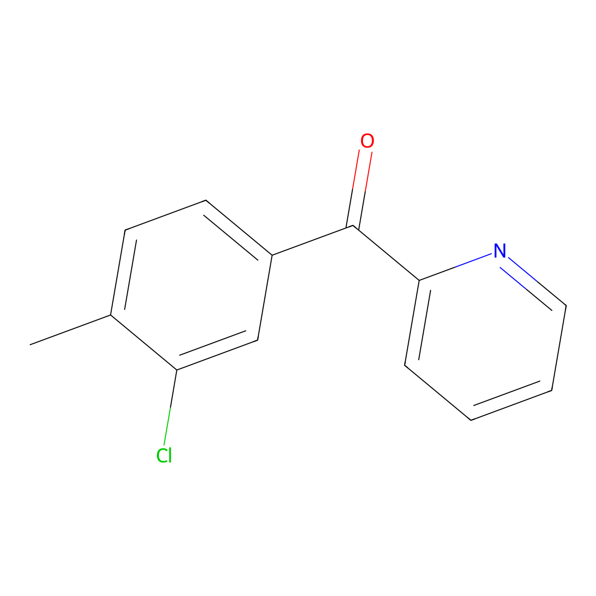(3-Chloro-4-methylphenyl)-2-pyridinylmethanone molecular structure, CAS 1261869-05-9
