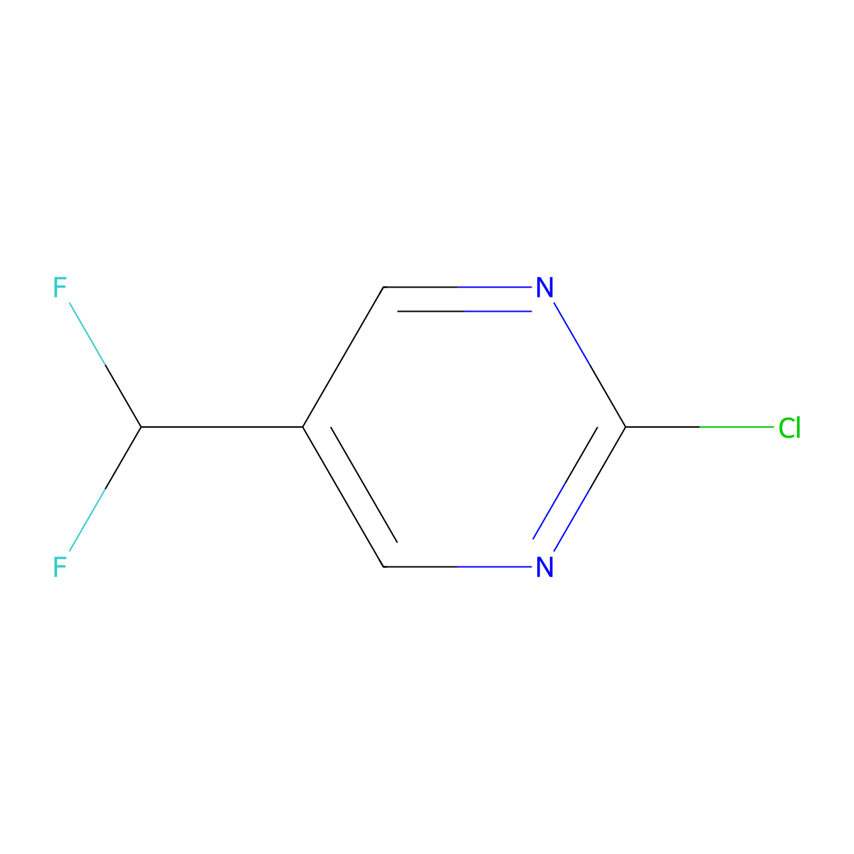2-Chloro-5-(difluoromethyl)pyrimidine molecular structure, CAS 1261869-28-6