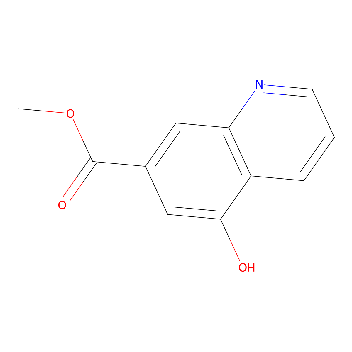 Methyl 5-hydroxyquinoline-7-carboxylate molecular structure, CAS 1261869-62-8