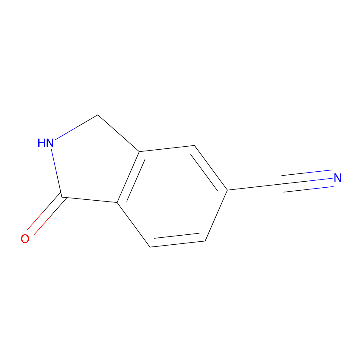 1-oxo-2,3-dihydro-1H-isoindole-5-carbonitrile molecular structure, CAS 1261869-76-4