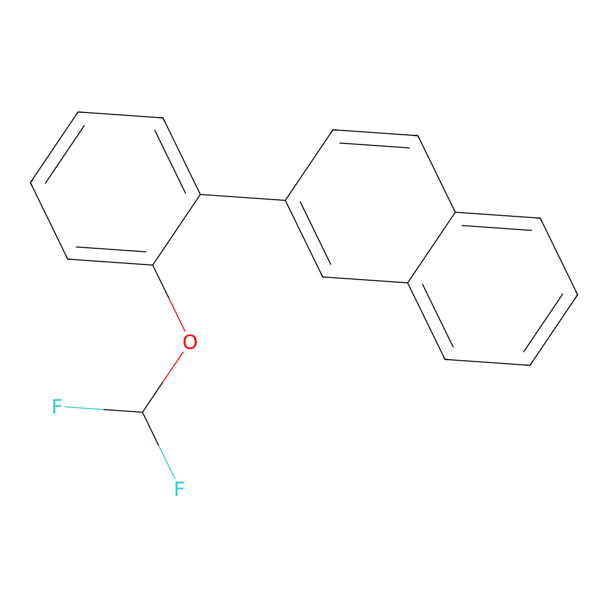2-(2-(Difluoromethoxy)phenyl)naphthalene molecular structure, CAS 1261870-06-7
