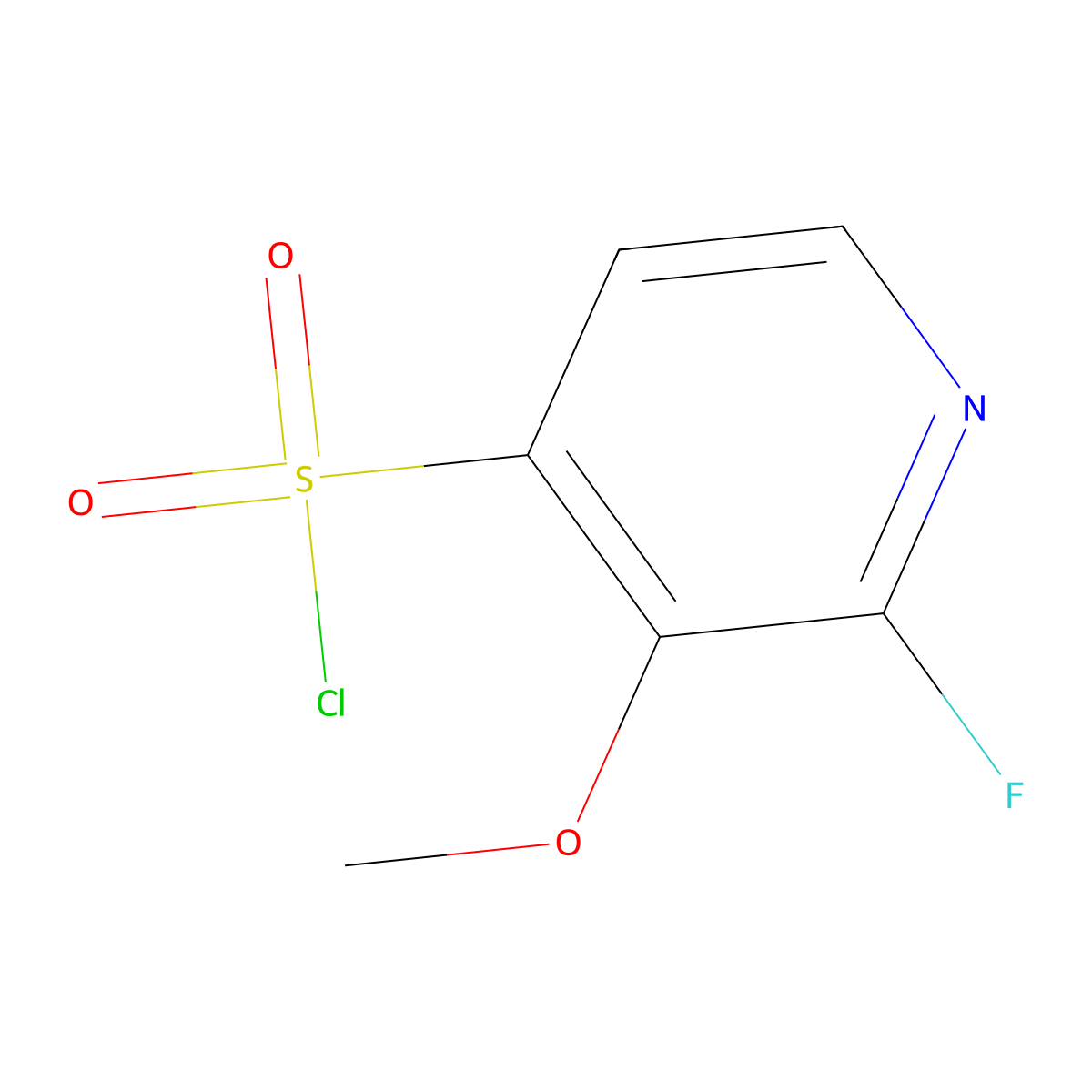 2-Fluoro-3-methoxypyridine-4-sulfonyl chloride molecular structure, CAS 1261870-71-6