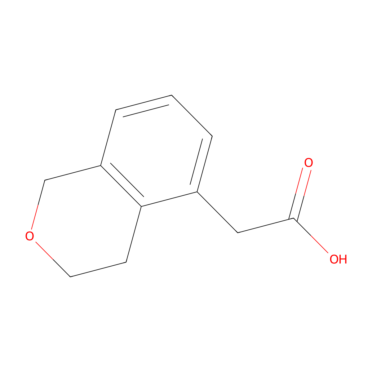 2-(3,4-dihydro-1H-2-benzopyran-5-yl)acetic acid molecular structure, CAS 1261870-74-9