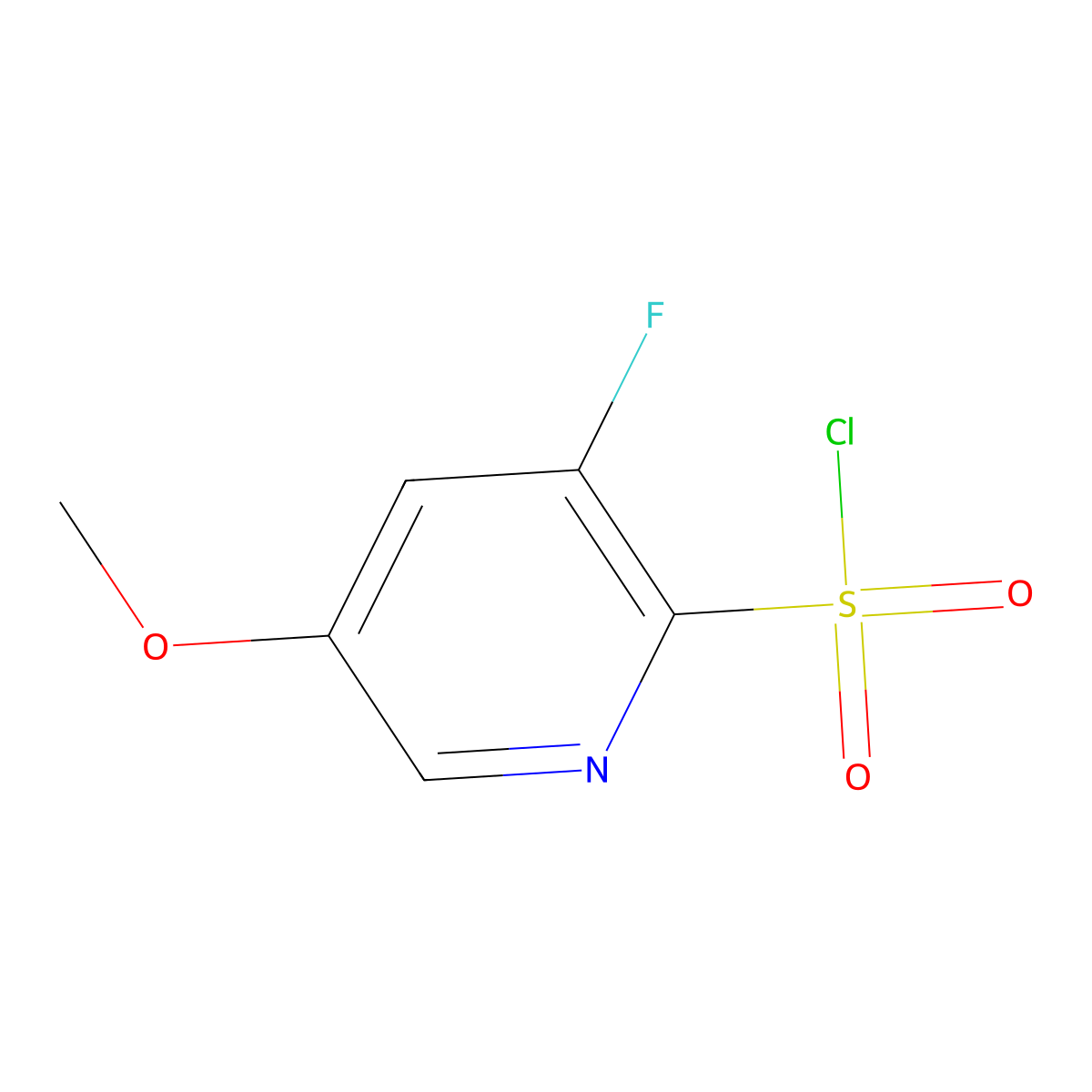 3-Fluoro-5-methoxypyridine-2-sulfonyl chloride molecular structure, CAS 1261870-77-2