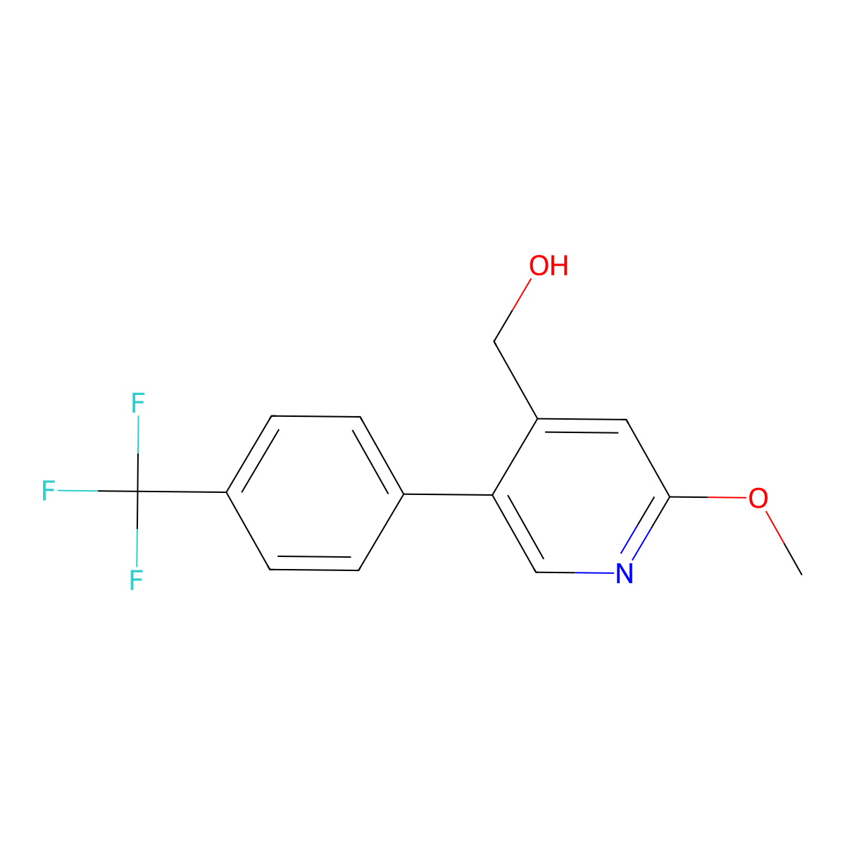 [2-Methoxy-5-[4-(trifluoromethyl)phenyl]-4-pyridinyl]methanol molecular structure, CAS 1261872-07-4
