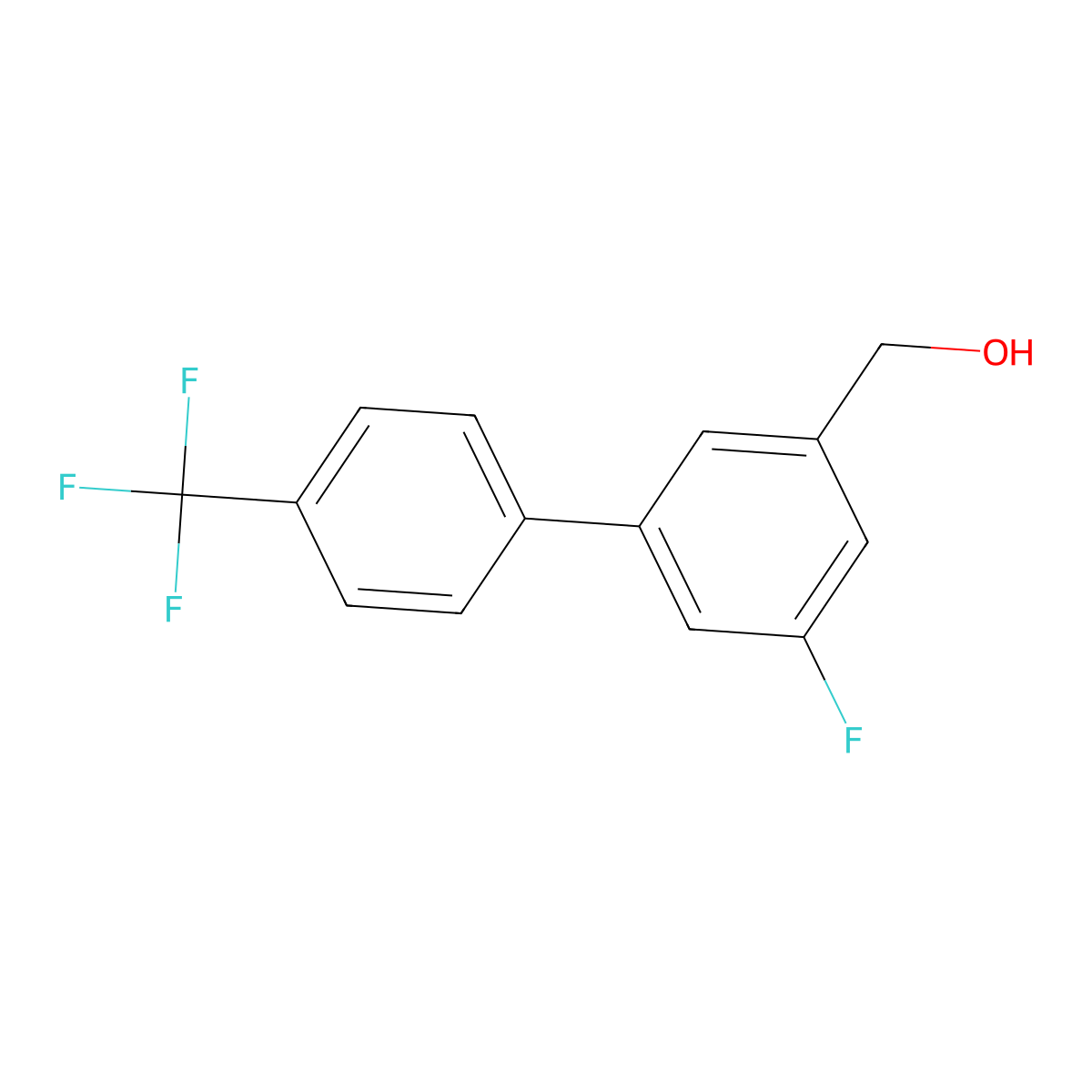 [3-Fluoro-5-[4-(trifluoromethyl)phenyl]phenyl]methanol molecular structure, CAS 1261872-21-2