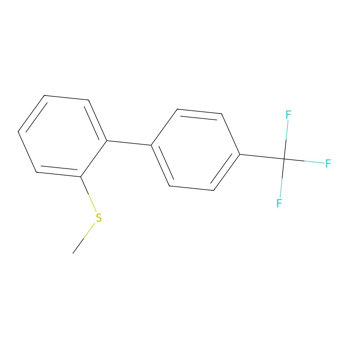 1-Methylsulfanyl-2-[4-(trifluoromethyl)phenyl]benzene molecular structure, CAS 1261872-52-9