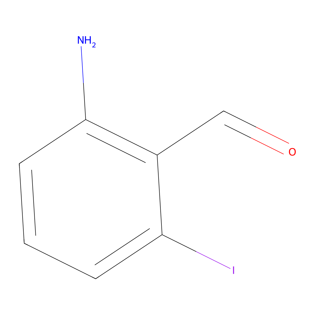 2-Amino-6-iodobenzaldehyde molecular structure, CAS 1261872-97-2