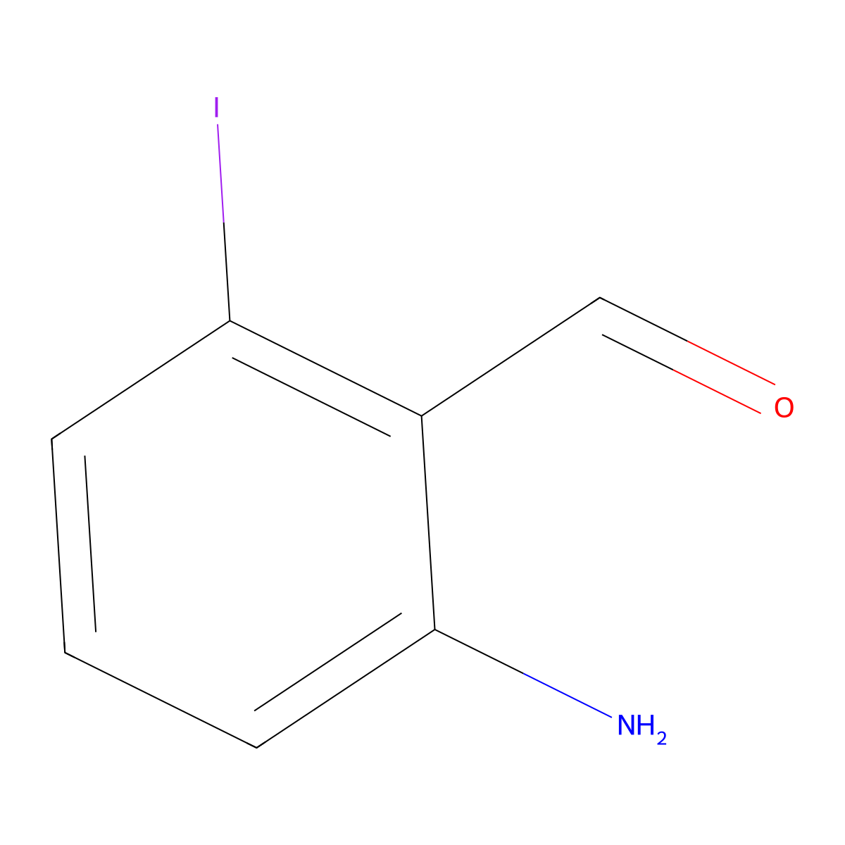 2-Amino-6-iodobenzaldehyde molecular structure, CAS 1261872-97-2
