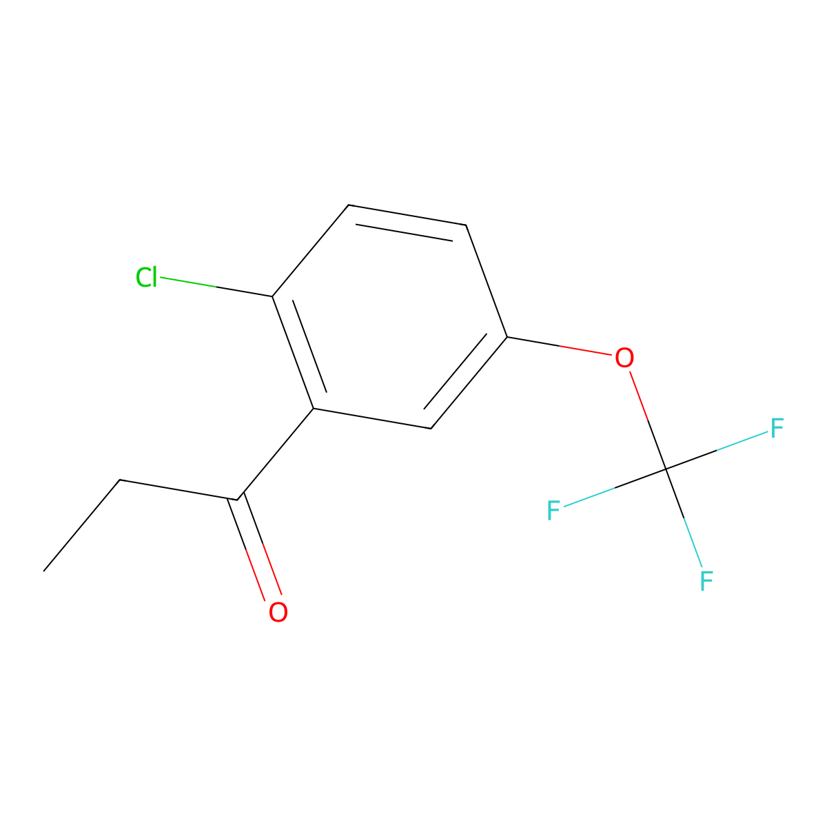 1-(2-Chloro-5-(trifluoromethoxy)phenyl)propan-1-one molecular structure, CAS 1261873-31-7
