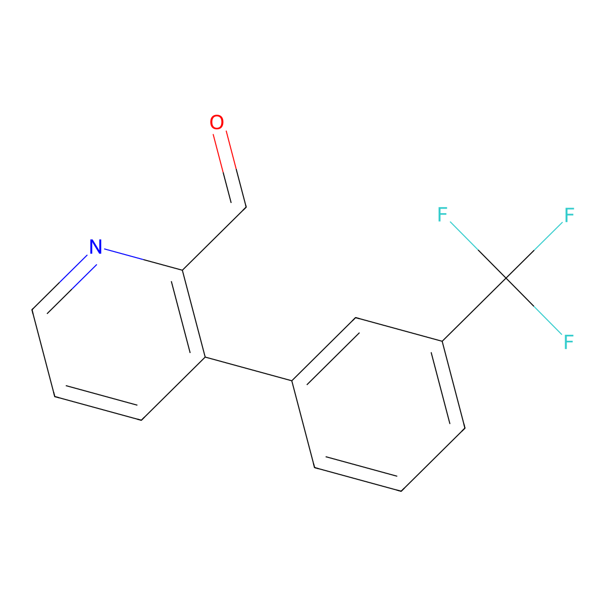3-[3-(Trifluoromethyl)phenyl]-2-pyridinecarboxaldehyde molecular structure, CAS 1261873-33-9