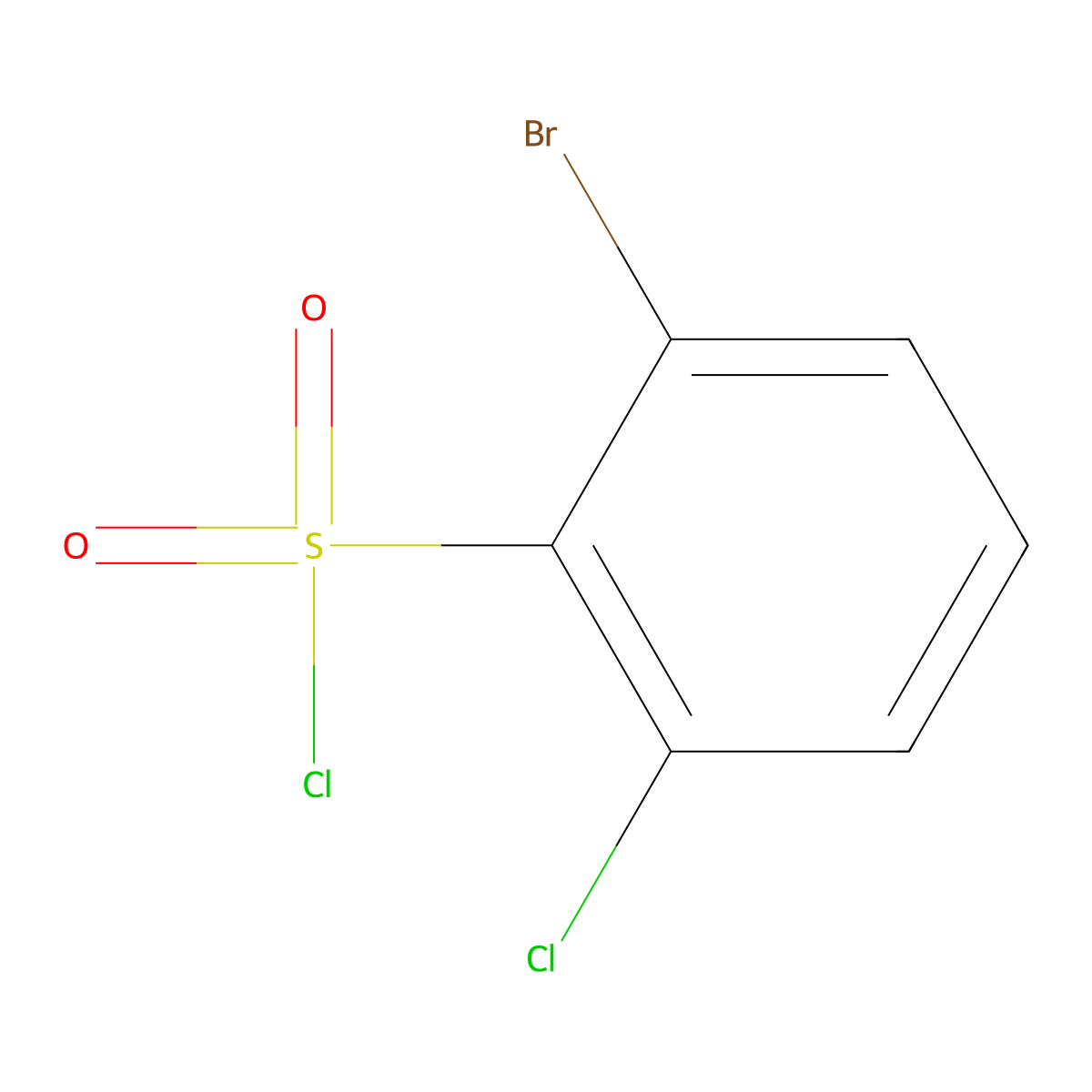 2-Bromo-6-Chlorobenzene-1-sulfonyl chloride molecular structure, CAS 1261874-16-1