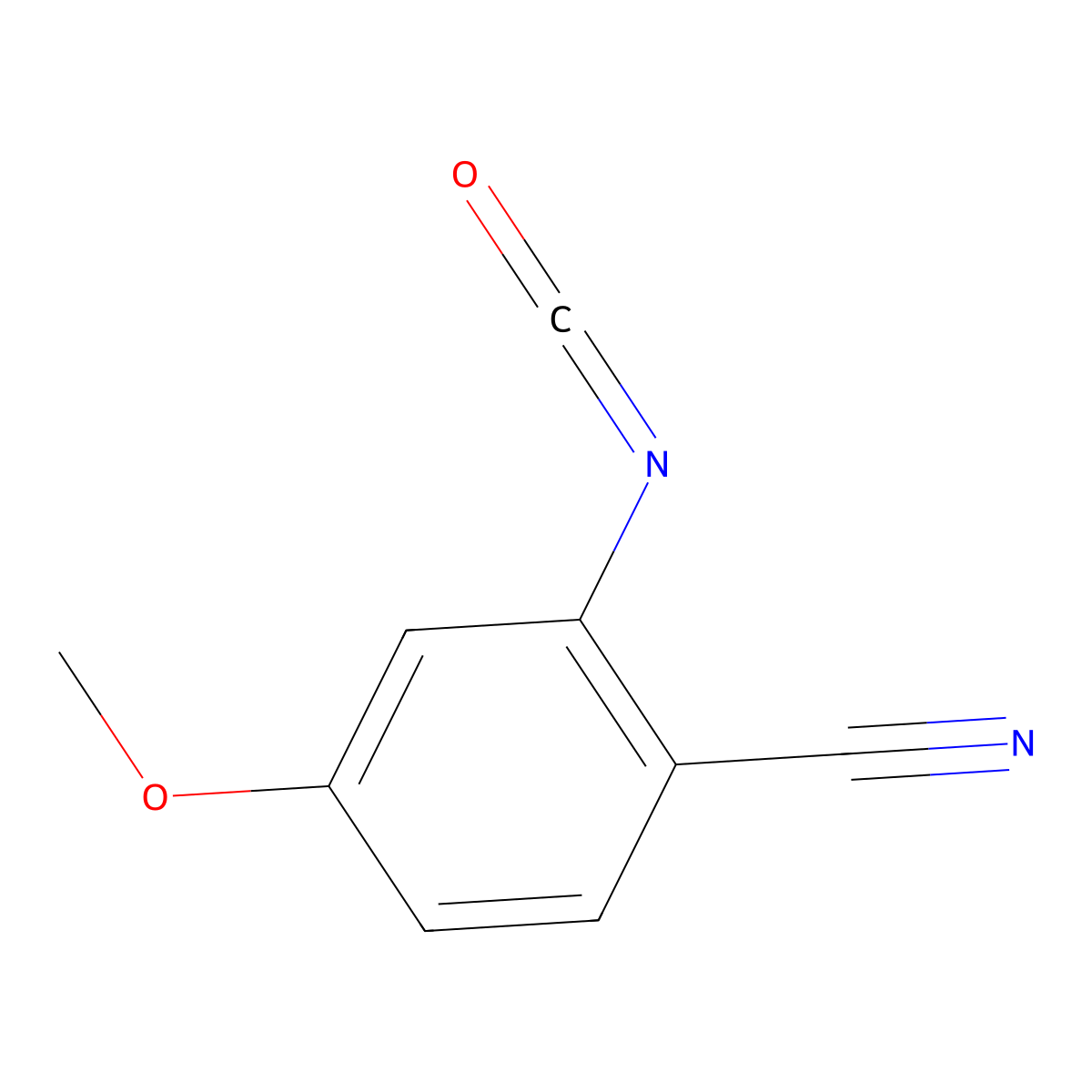 2-Isocyanato-4-methoxybenzonitrile molecular structure, CAS 1261874-17-2