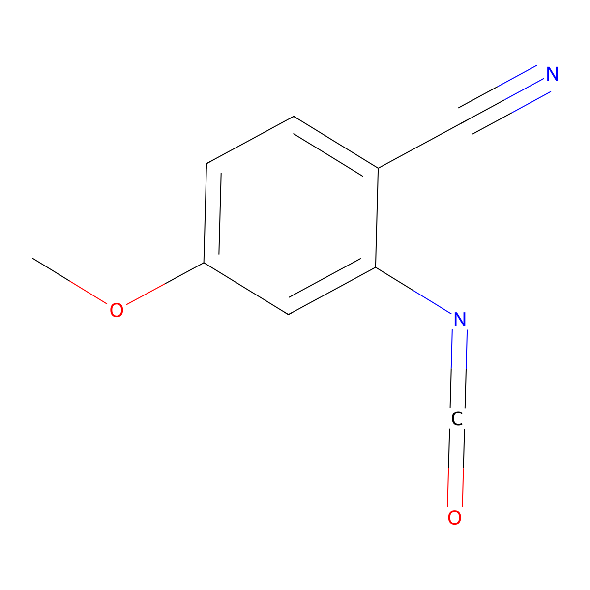 2-Isocyanato-4-methoxybenzonitrile molecular structure, CAS 1261874-17-2
