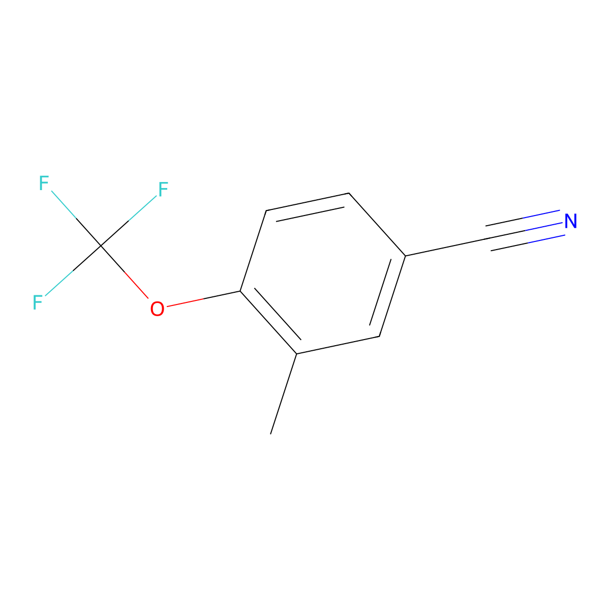 3-Methyl-4-(trifluoromethoxy)benzonitrile molecular structure, CAS 1261874-46-7