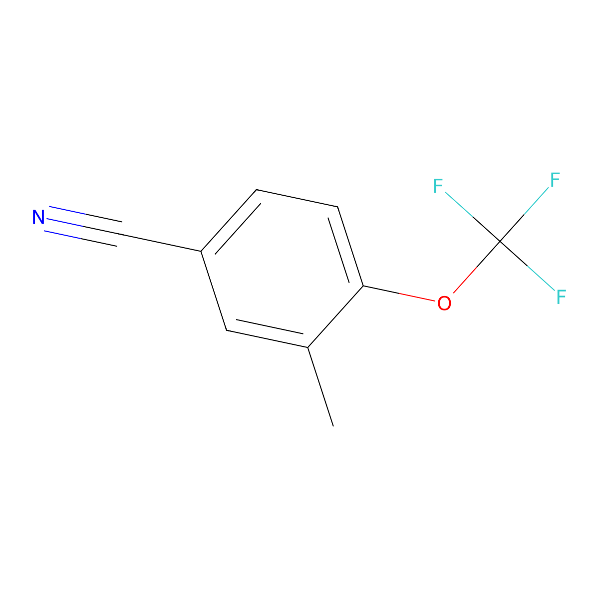 3-Methyl-4-(trifluoromethoxy)benzonitrile molecular structure, CAS 1261874-46-7