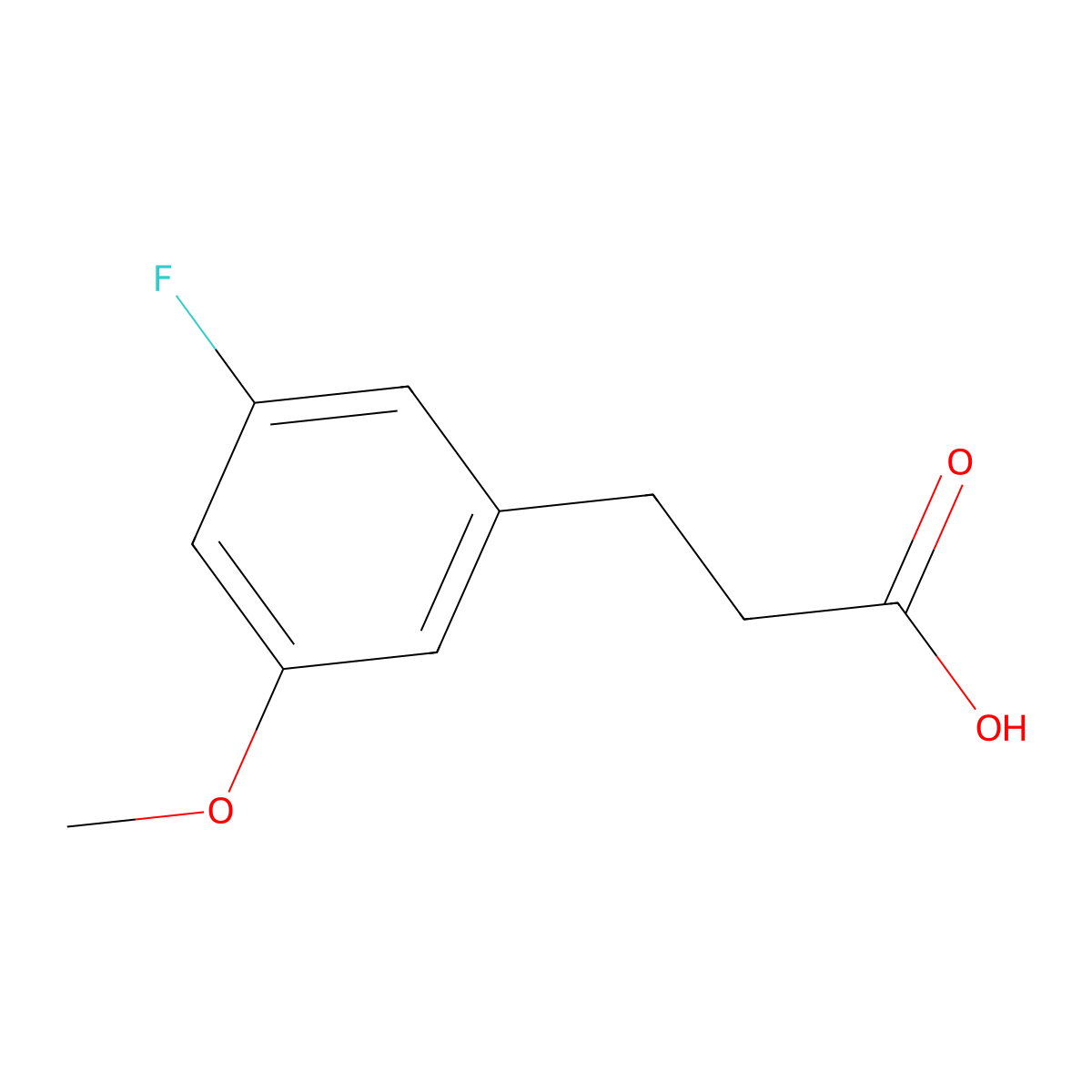 3-(3-Fluoro-5-methoxyphenyl)propanoic acid molecular structure, CAS 1261874-77-4