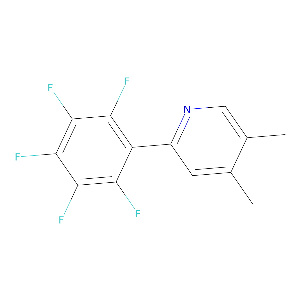 4,5-Dimethyl-2-(perfluorophenyl)pyridine molecular structure, CAS 1261875-37-9