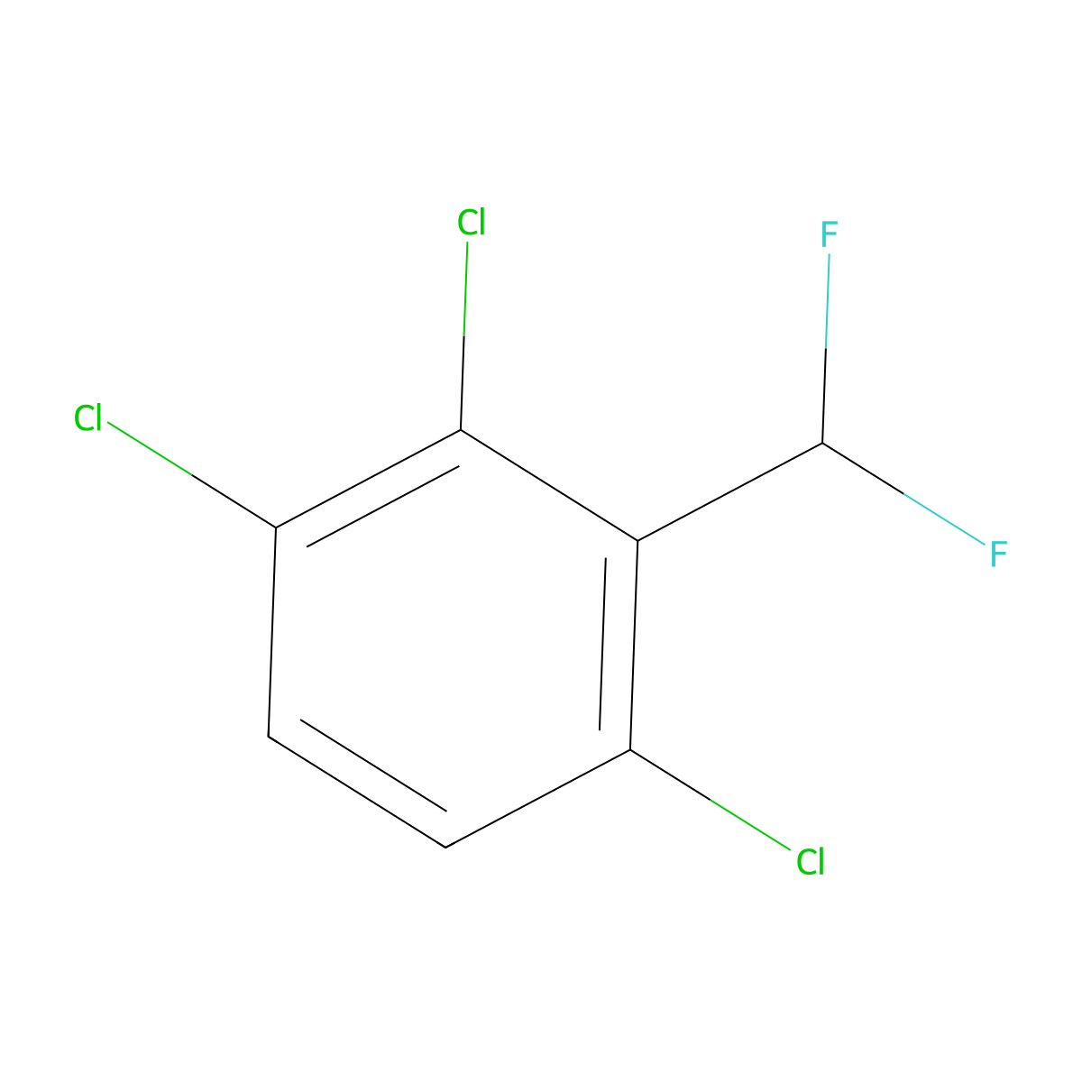 2,3,6-Trichloro(difluoromethyl)benzene molecular structure, CAS 1261875-40-4
