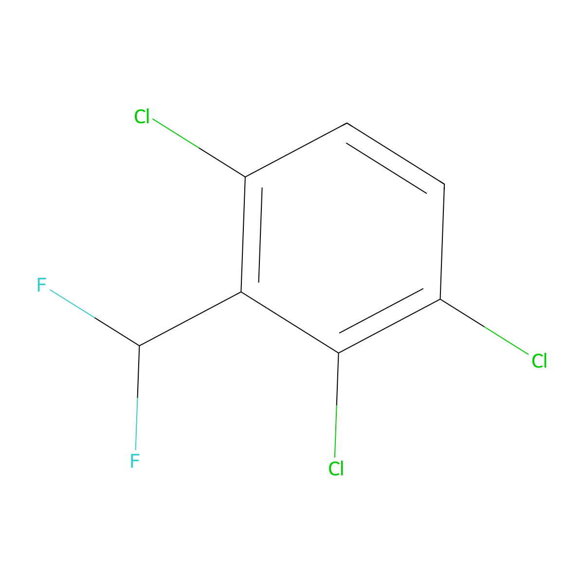 2,3,6-Trichloro(difluoromethyl)benzene molecular structure, CAS 1261875-40-4