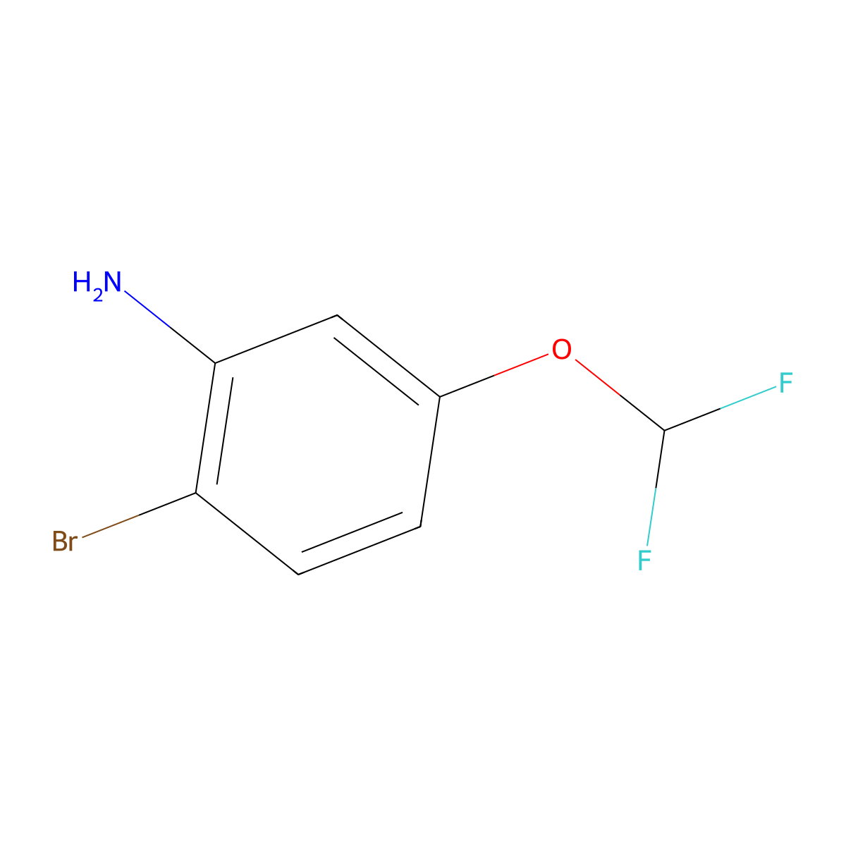 2-Bromo-5-(difluoromethoxy)aniline molecular structure, CAS 1261875-41-5