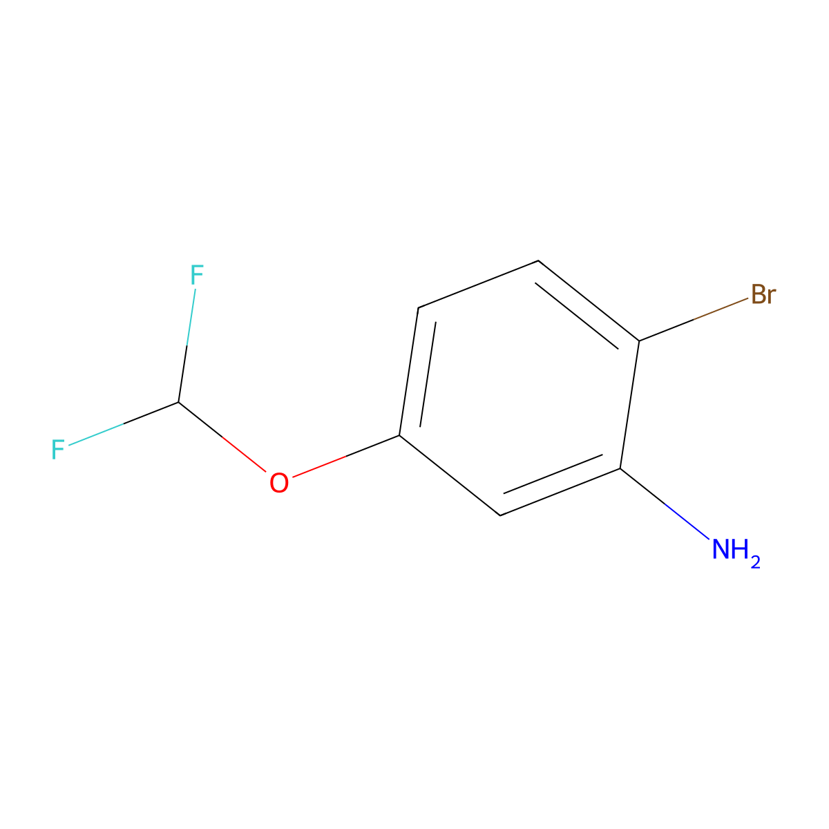 2-Bromo-5-(difluoromethoxy)aniline molecular structure, CAS 1261875-41-5