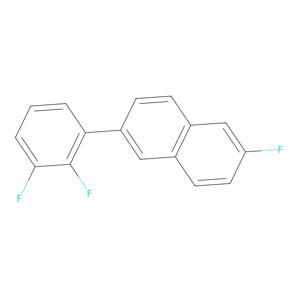 2-(2,3-Difluorophenyl)-6-fluoronaphthalene molecular structure, CAS 1261876-13-4
