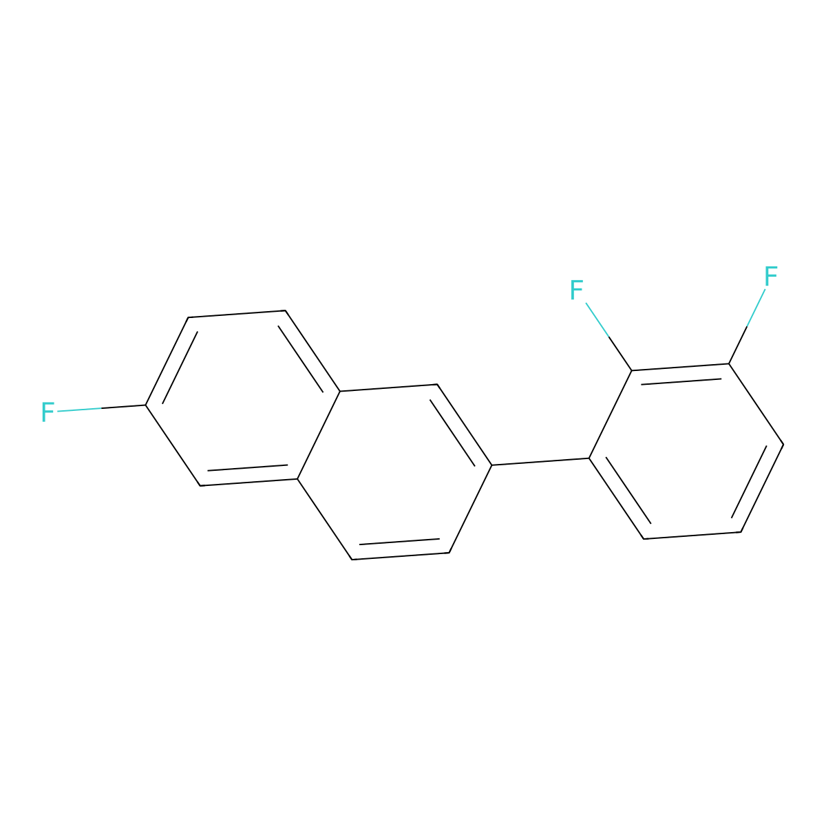 2-(2,3-Difluorophenyl)-6-fluoronaphthalene molecular structure, CAS 1261876-13-4