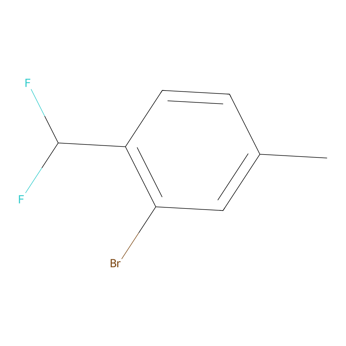 2-Bromo-1-(difluoromethyl)-4-methylbenzene molecular structure, CAS 1261876-58-7