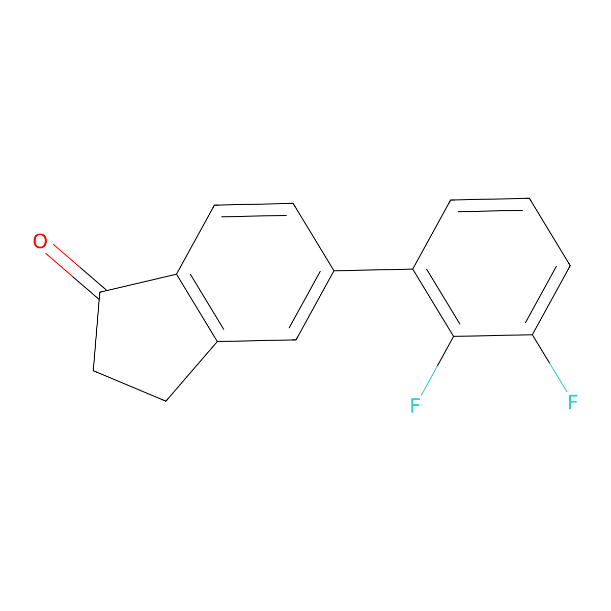5-(2,3-Difluorophenyl)-2,3-dihydro-1H-inden-1-one molecular structure, CAS 1261876-88-3