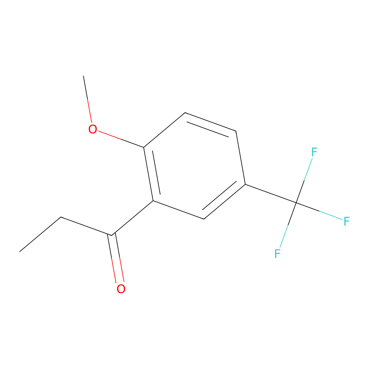 1-[2-Methoxy-5-(trifluoromethyl)phenyl]-1-propanone molecular structure, CAS 1261877-44-4